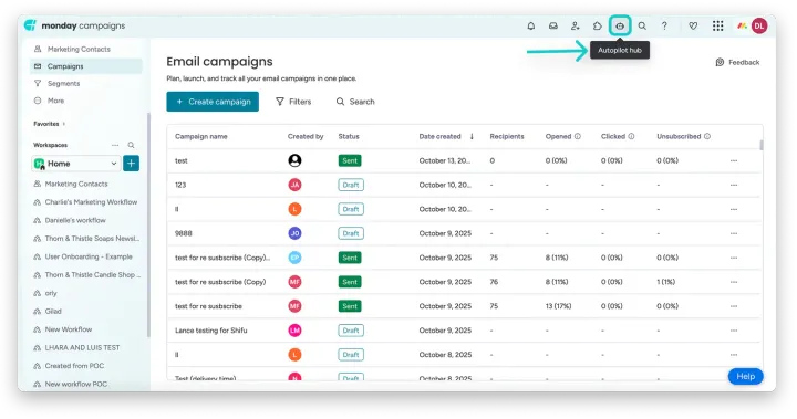 Usando fluxos de trabalho nas campanhas monday — Usando fluxos de trabalho em campanhas da monday