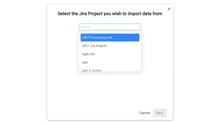 Importar dados — Como importar do Jira Server