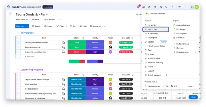 Acesse a importação — Como importar tickets do Zendesk