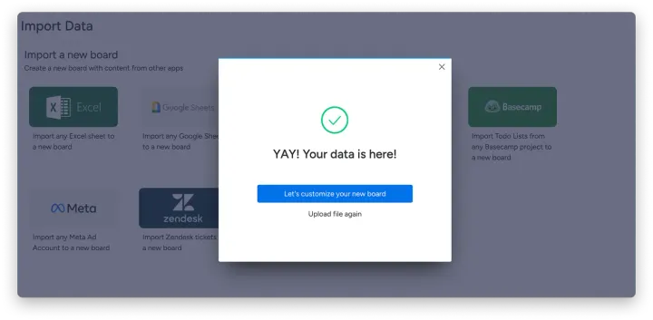 Importe seus dados de um arquivo Excel — Importar arquivos do Excel