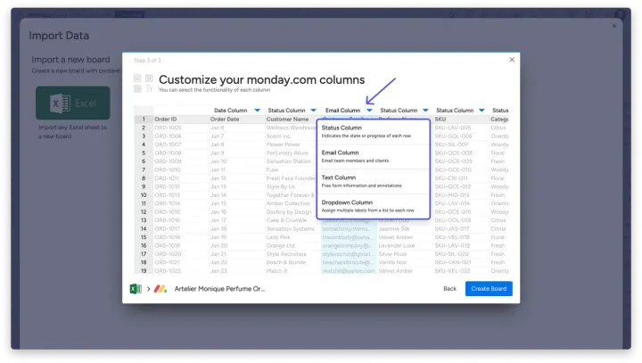 Importe seus dados de um arquivo Excel — Importar arquivos do Excel