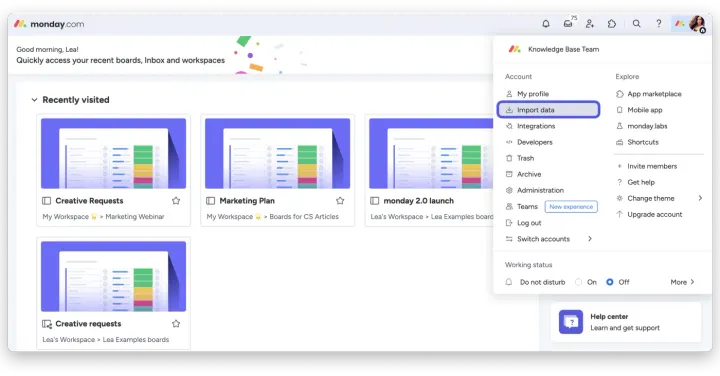 Conecte sua conta — Como importar do Jira Server
