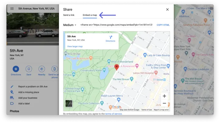 Incorporar um mapa — Documentos Online