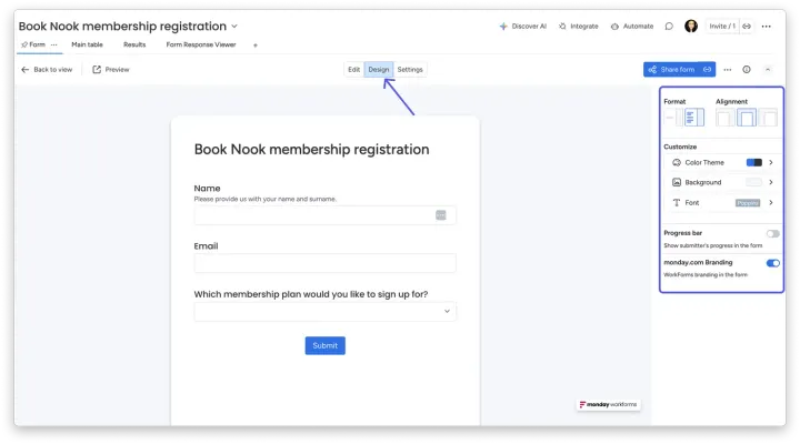 Desenhe seu WorkForm — Crie seu WorkForm