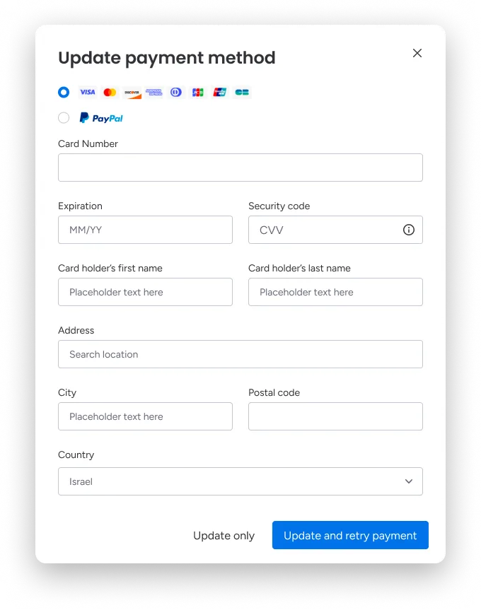 Atualizar seu método de pagamento — Por que minha conta está bloqueada?